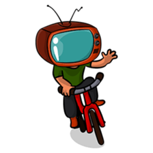 The Retro TV Man sticker #8845800