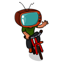 The Retro TV Man sticker #8845800
