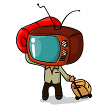 The Retro TV Man sticker #8845801