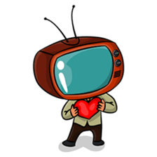 The Retro TV Man sticker #8845802