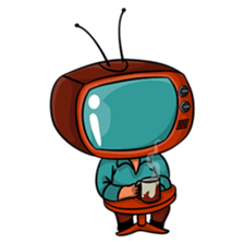 The Retro TV Man sticker #8845803