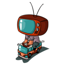 The Retro TV Man sticker #8845804