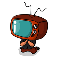 The Retro TV Man sticker #8845805