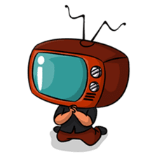 The Retro TV Man sticker #8845805