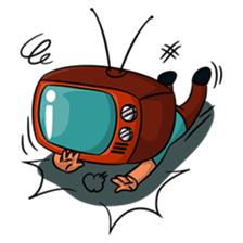 The Retro TV Man sticker #8845806