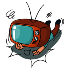 The Retro TV Man sticker #8845806