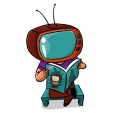 The Retro TV Man sticker #8845807