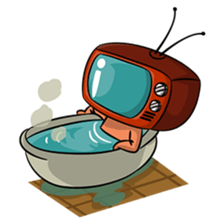 The Retro TV Man sticker #8845808