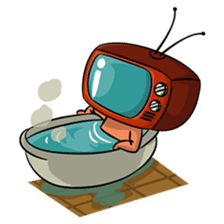 The Retro TV Man sticker #8845808