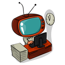 The Retro TV Man sticker #8845809