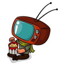 The Retro TV Man sticker #8845810