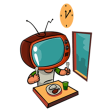 The Retro TV Man sticker #8845812