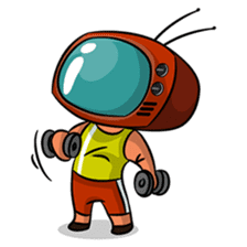 The Retro TV Man sticker #8845814