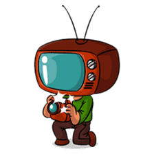 The Retro TV Man sticker #8845815