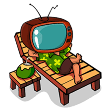 The Retro TV Man sticker #8845816