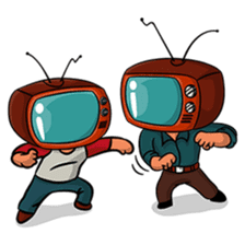 The Retro TV Man sticker #8845818