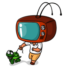 The Retro TV Man sticker #8845819