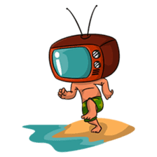 The Retro TV Man sticker #8845821