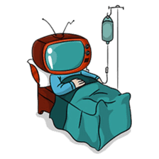 The Retro TV Man sticker #8845826