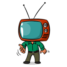 The Retro TV Man sticker #8845829