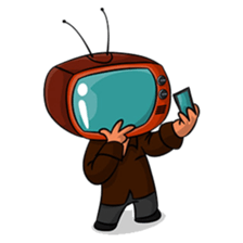 The Retro TV Man sticker #8845830