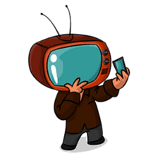 The Retro TV Man sticker #8845830