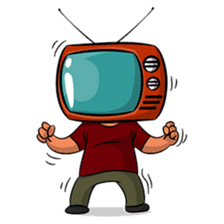 The Retro TV Man sticker #8845831