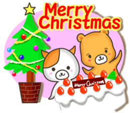 A dog and bear (winter package) sticker #8846920