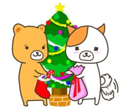 A dog and bear (winter package) sticker #8846921