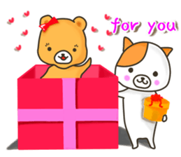 A dog and bear (winter package) sticker #8846925