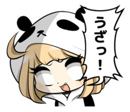 Panda girl manga style sticker sticker #8847803