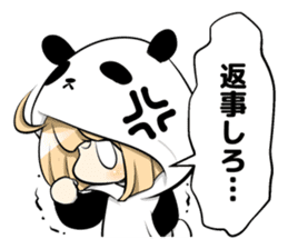 Panda girl manga style sticker sticker #8847806