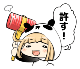 Panda girl manga style sticker sticker #8847809