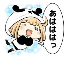 Panda girl manga style sticker sticker #8847811