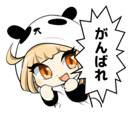 Panda girl manga style sticker sticker #8847814