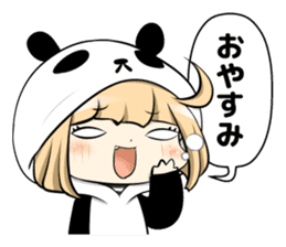 Panda girl manga style sticker sticker #8847815