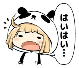 Panda girl manga style sticker sticker #8847816