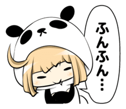 Panda girl manga style sticker sticker #8847817