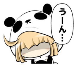 Panda girl manga style sticker sticker #8847818