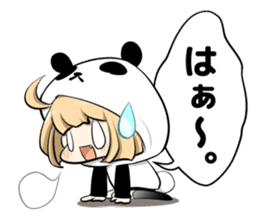 Panda girl manga style sticker sticker #8847822