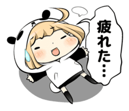 Panda girl manga style sticker sticker #8847823