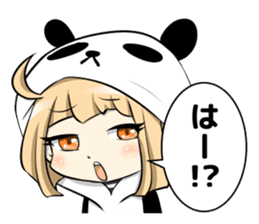 Panda girl manga style sticker sticker #8847824