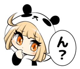 Panda girl manga style sticker sticker #8847826