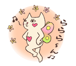 White cat Puko daily and winter seazon sticker #8849520