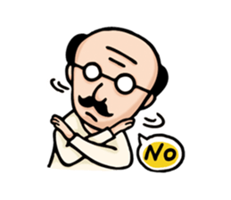 An uncle and rabbit.1(English) sticker #8849624