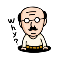 An uncle and rabbit.1(English) sticker #8849626