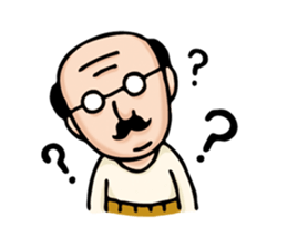 An uncle and rabbit.1(English) sticker #8849633