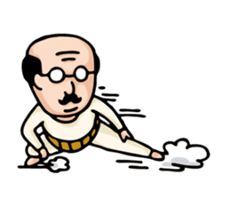 An uncle and rabbit.1(English) sticker #8849636