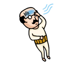 An uncle and rabbit.1(English) sticker #8849638