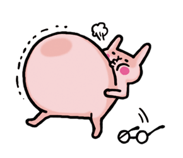 An uncle and rabbit.1(English) sticker #8849643